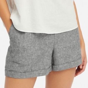 Tracy Evans limited Juniors linen/ cotton blend gray color zip dress shorts
